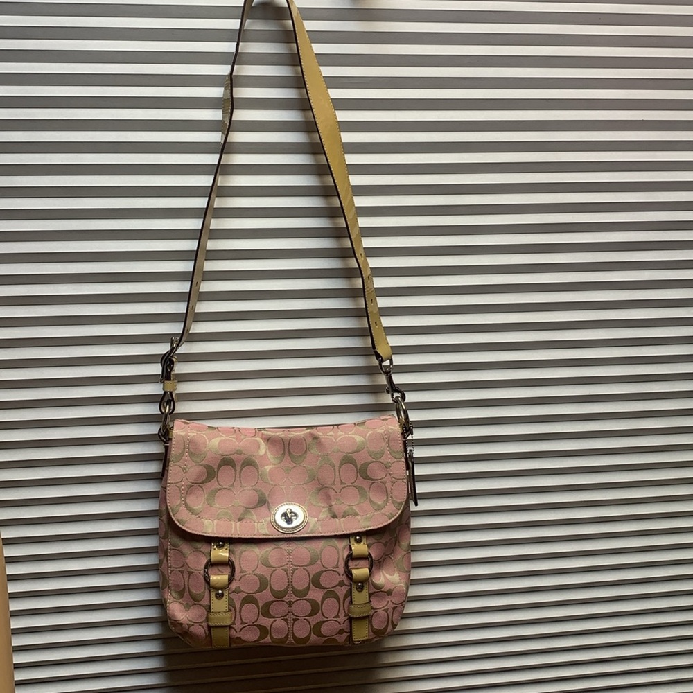 Coach Pink and Gold Crossbody Bag - Picture 2 of 16